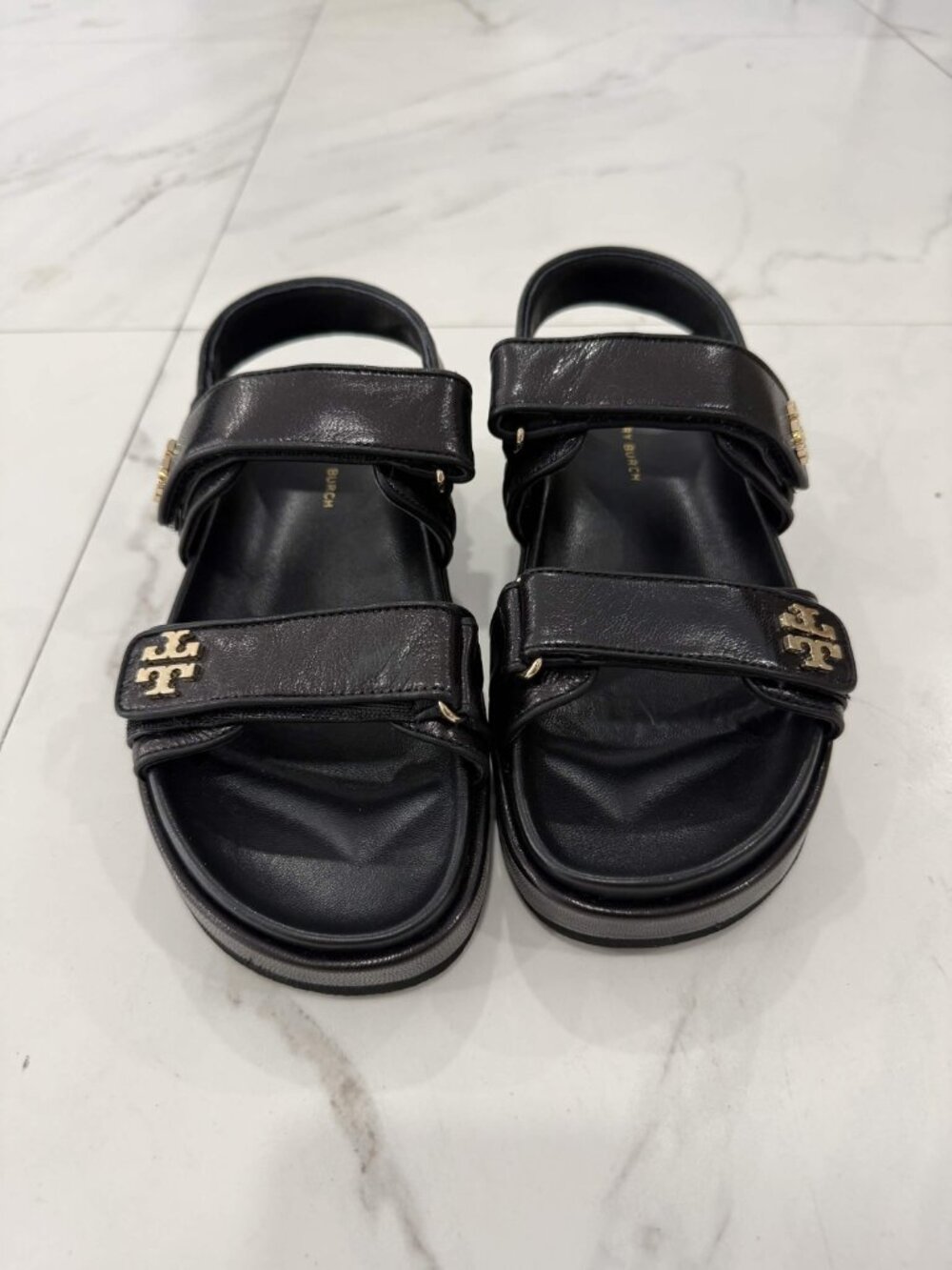 Tory Burch Kira Dual Strap Leather Sandal Women's Sizes 6, 7, 8.5 - Picture 5 of 7
